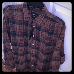 Cabin Rust Plaid Print Regular Fit Shirt
